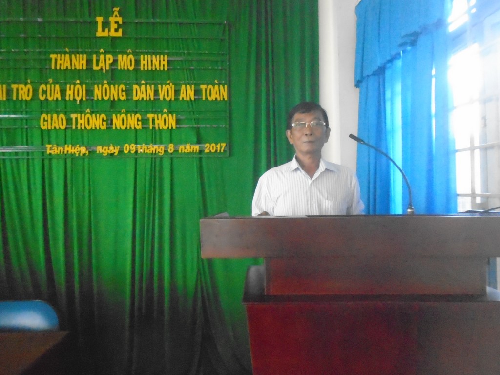 Chủ tịch Hội Nông dân Thị trấn-Phan Văn Thọ phát biểu tại buổi lễ