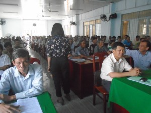 Quang cảnh buổi tập huấn về phòng, chống bạo lực gia đình