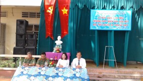 Trường Trung học phổ thông Rạch Gầm-Xoài Mút huyện Châu Thành  đón nhận danh hiệu an toàn về an ninh trật tự