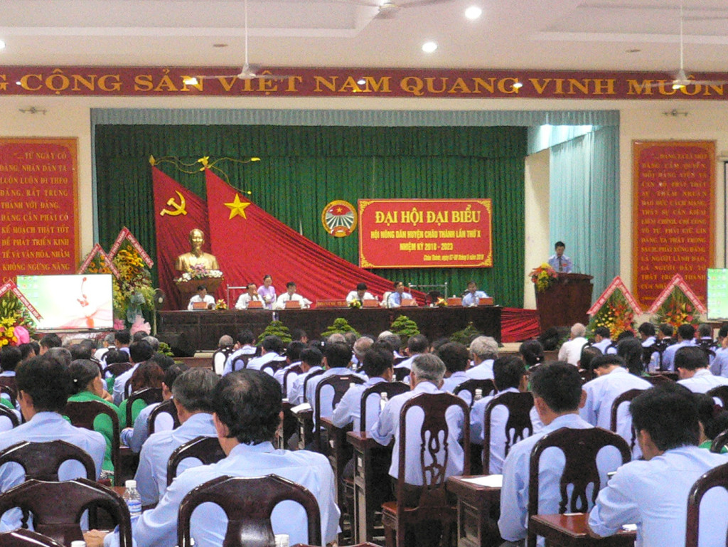 Quang cảnh Đại hội Hội Nông dân huyện nhiệm kỳ 2018-2023