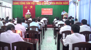 Quang cảnh hội nghị tổng kết công tác tổ chức xây dựng Đảng năm 2018