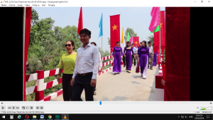 Cầu Phan Văn Huệ, xã Điềm Hy trong ngày khánh thành