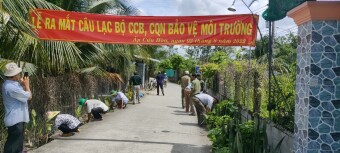Hội Cựu chiến binh xã Thân Cửu Nghĩa ra mắt Câu lạc bộ Cựu chiến binhbảo vệ môi trường ấp Cửu Hòa”