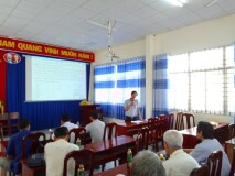 Xã Phú Phong tập huấn cấp mã số vùng trồng trên cây ăn trái